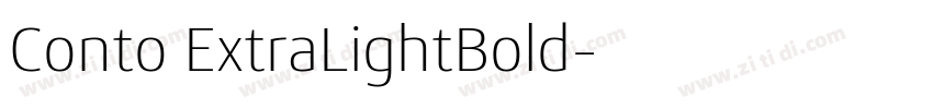 Conto ExtraLightBold字体转换 Conto ExtraLightBold字体转换